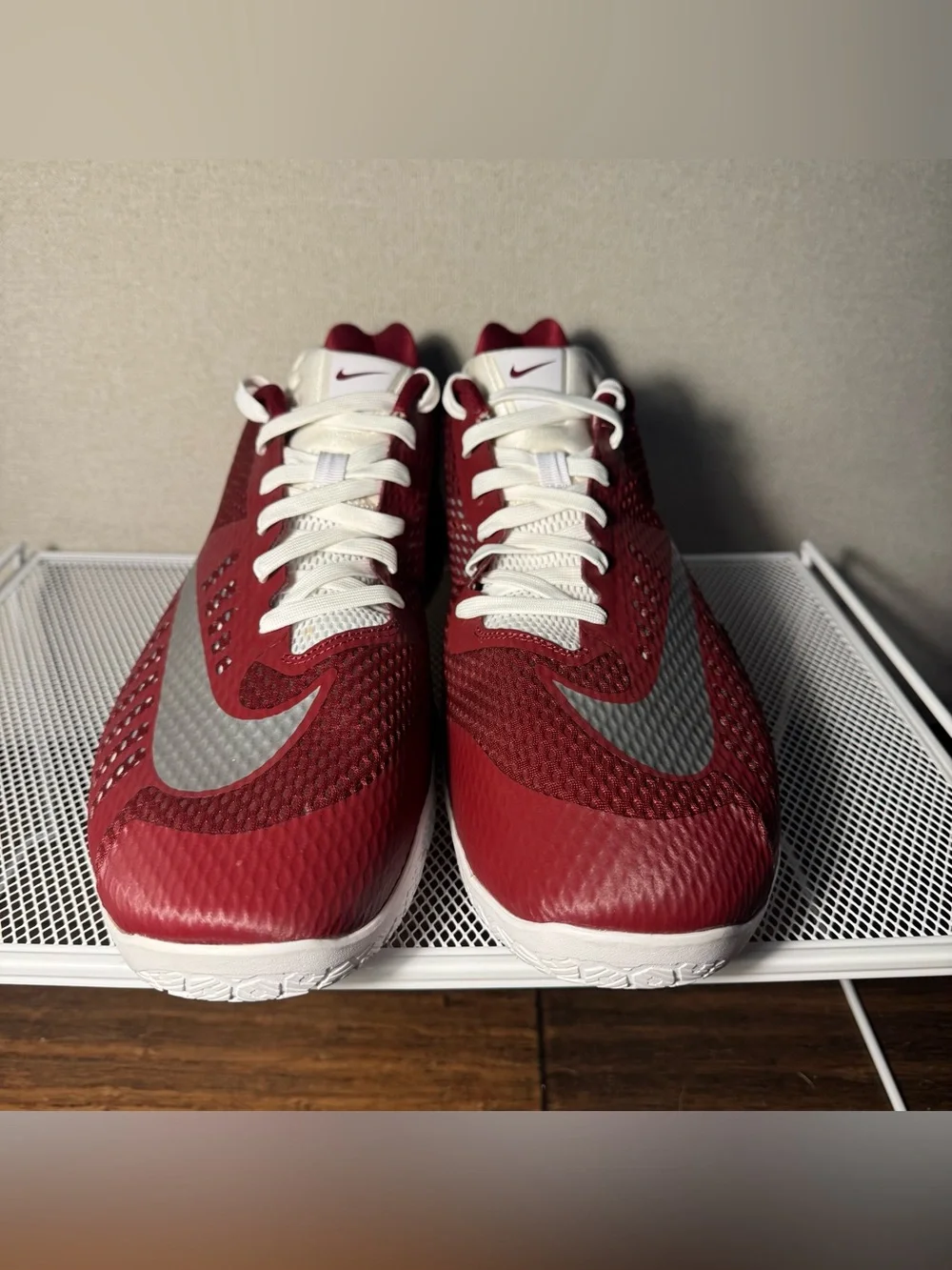 Nike HyperLive 834488-602 Maroon/White Size 18